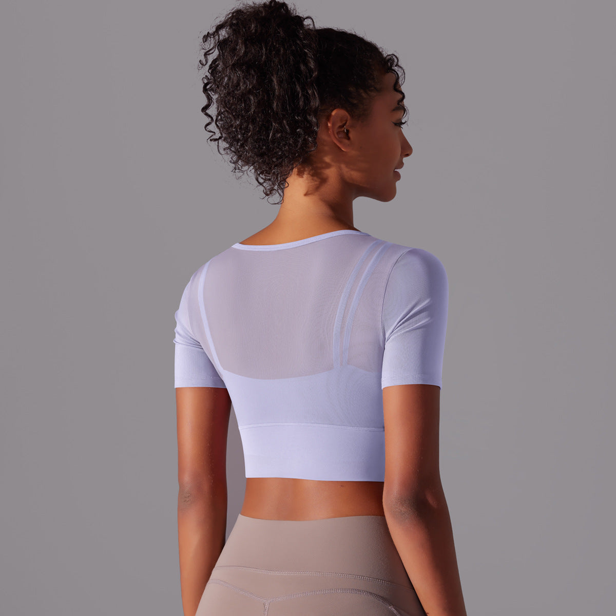 Luxe Cutout Active Top - Lavender