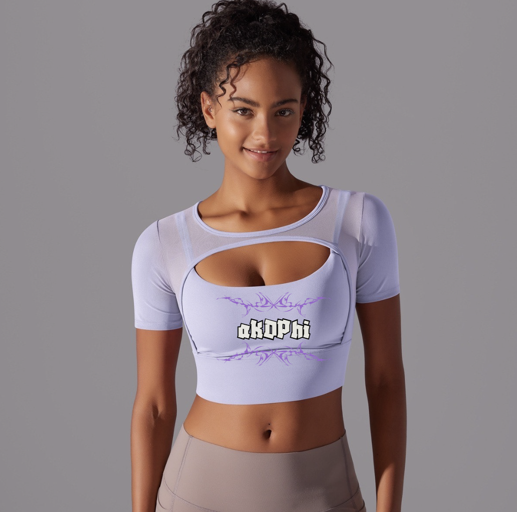 Luxe Cutout Active Top - Lavender